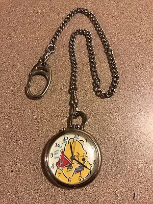 VINTAGE**  Timex Disney Winnie The Pooh Melody Pocket Watch *Needs Batteries* • $22.99