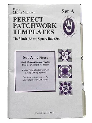 Perfect Patchwork Templates Set A By Marti Michell 7 Pieces • $14.95