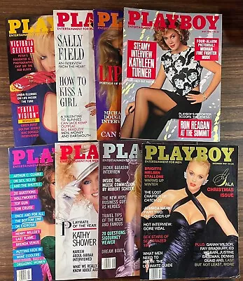Vintage Playboy Magazine Lot (8) 1980’s 1986-1987 • $50