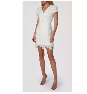 Milly Atalie 3D Floral Lace Dress In White. NWT. Size 8. Retail- $450 • $250