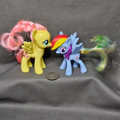 My Little Pony G4 Pegasus Figures FLUTTERSHY & RAINBOW DASH Brushable Mane/Tail • $14.87