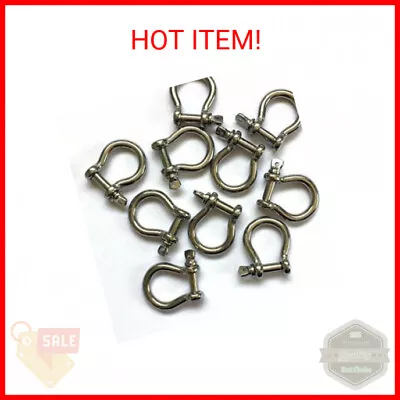 Stainless Steel Bow Shackle 4mm Silver Colorfor Paracord Jewelry Marine Tack • $17.96