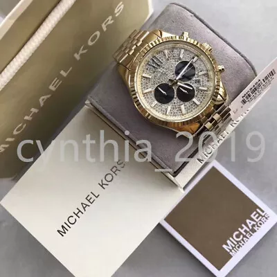 Michael Kors MK8494 Lexington Chronograph Men's Gold-Tone Stainless Steel Watch • $103