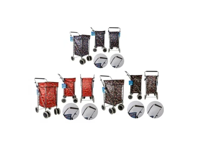 Large 6 Wheel Shopping Trolley Folding Heavy Duty Waterproof • £54.99