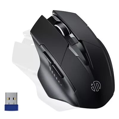 Silent Wireless Gaming Mouse Multi-Colour Backlit Rechargeable For Laptop PC Mac • £8.99