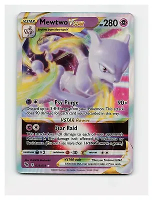 Mewtwo VSTAR Pokemon Go 031/078 Holo Ultra Rare Pokémon TCG NM • $5.95