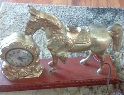 Vintage Southwest Western Horse Mantel Clock -Sessions Model W Tested Keeps Time • $49.19