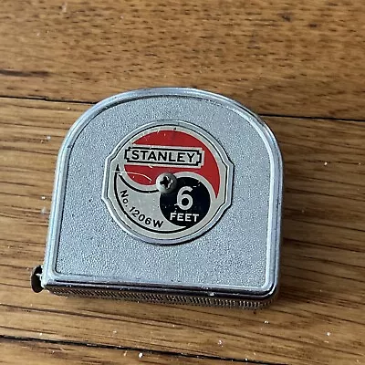 Vintage Stanley Metal Tape Measure 6 Feet No. 1206W Made In U.S.A. • $9.99