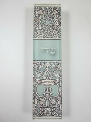 Small Mezuzah Acrylic OPAL GOBLET W NON Kosher Scroll 4  • $24