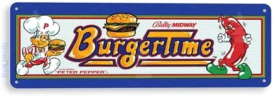 Burger Time Arcade Sign Classic Arcade Game Marquee Game Room Tin Sign A266 • £8.15