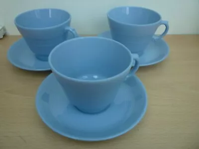 £7.99 • Buy Three Vintage/retro Woods Ware Iris Breakfast Size Cups And Saucers