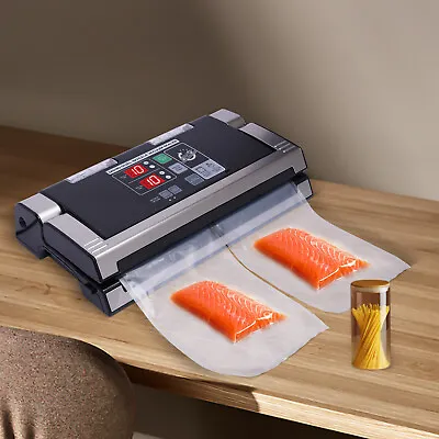 Commercial Vacuum Sealer Machine Seal Dual Control 250W 110V W/10x Vacuum Bags • $176