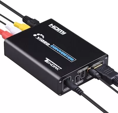 Tendak 3RCA AV CVBS Composite & S-Video R/L Audio To HDMI Converter Adapter S... • $31.85