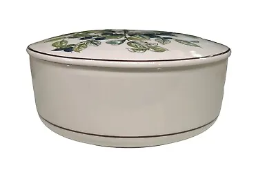 Villeroy & Boch Botanica 6  Round Porcelain Trinket Box Vaccinium Myrtillus 6  • $19.54