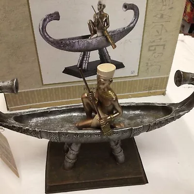 Egyptian Boat Statue Pharaohs Of The Gods Statue 10 X 8 Inches • £19.95