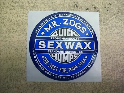 Mr Zogs Sex Wax Surf Surfing Decal Sticker • £2.84