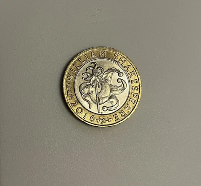 £1 • Buy Rare £2 Pound Coin William Shakespeare Comedies Jester 2016
