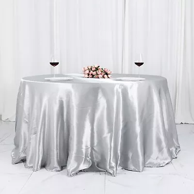 132 In Satin Round TABLECLOTH Wedding Party Event Reception Decorations Supplies • $19.73