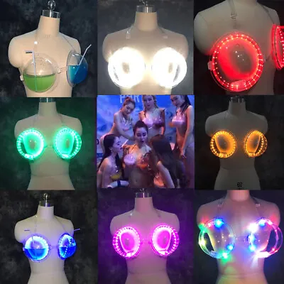 LED Bra For Drink Feed Cocktail Light Up Costume Night Club Party Cosplay Cloth • $52.15