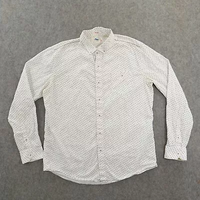 7 Diamonds Shirt Mens Large White Button Up  Long Sleeve Casual • $13.99