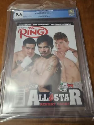 3 X Manny Pacquiao Canelo Alvarez Floyd  Mayweather RING Boxing Magazine CGC  • $0.99