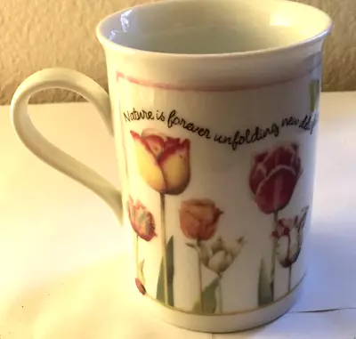 1997 Vintage Avon - Marjolein Bastin  - Tulip Flowers Floral Coffee Mug Cup • $8.95