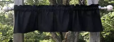 Black Valance Kitchen Bath Bedroom Nursery RV Camper Cotton Curtain Valance • $17.94