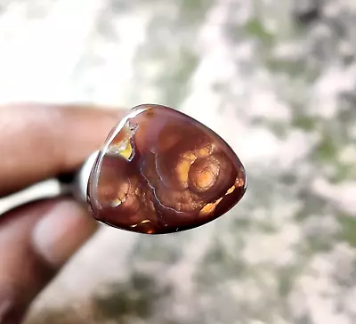 100% Natural Rare Mexican Fire Agate Fancy Shape Gemstone Polished Cabochon • $32.99