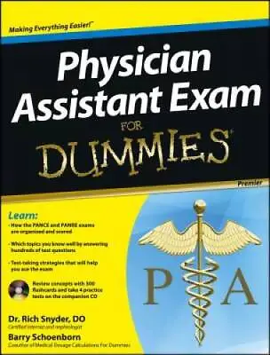Physician Assistant Exam For Dummies With CD - Paperback - GOOD • $15.97