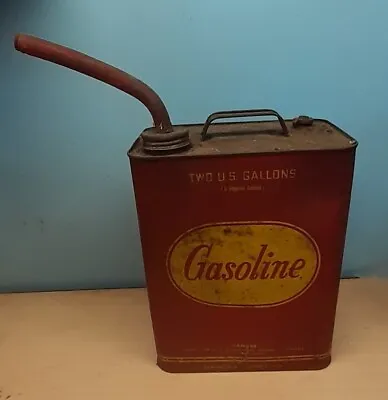 Vintage  Edward Can Co 2 Gallon Metal Gas Can Oil Advertising Chicago USA • $15.95