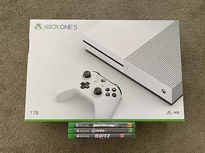 Microsoft Xbox One S 1TB White Console & 3 Games • $340
