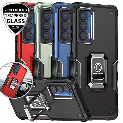 For Motorola Edge 2021/Moto Edge 5G UW Ring Case Defender Cover +Tempered Glass • $10.99