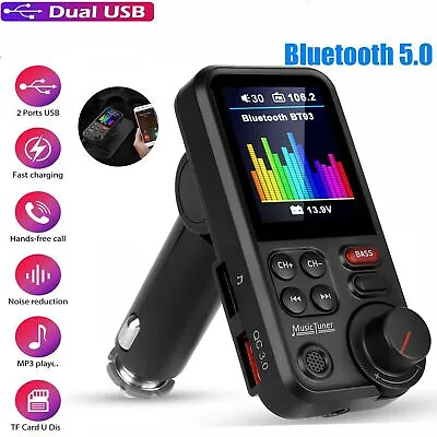 Bluetooth Car Kit MP3 Player FM Transmitter Wireless Radio Adapter USB Charger • $16.85