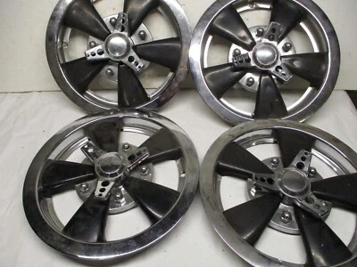 $90 • Buy 1960s VINTAGE MAG STYLE KNOCK OFF SPINNER HUB CAPS OLD SKOOL CUSTOM RATROD COUPE