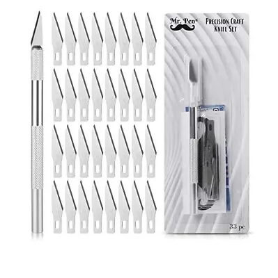$12.65 • Buy Kit Exacto Knife Set 33 Blade Refill Xacto For Leather Craft Pen Cutter Razor