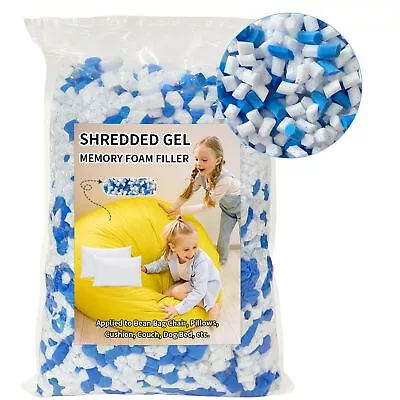 5lbs Shredded Gel Memory Foam Filler For Bean Bag Chair Memory Foam Stuffing... • $34.96