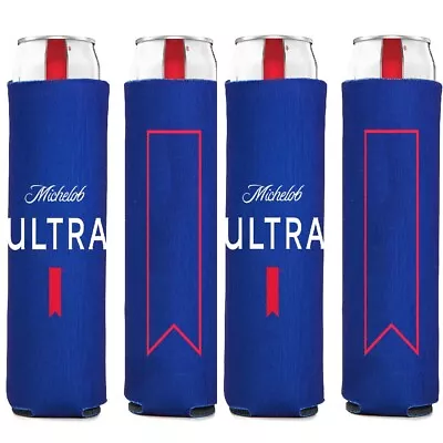 4 Authentic LIVE Michelob Ultra SLIM CAN Beer Koozie Coozie Coolie Cooler Golf  • $14.77