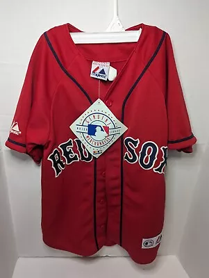 Nwt Vintage Majestic Genuine Merchandise MLB Red Sox Jersey Small Blank • $35