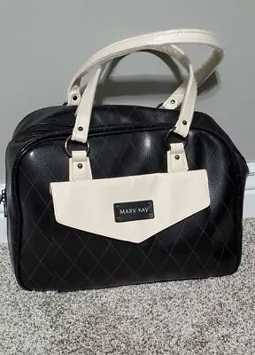 New MARY KAY Consultant Bag Large Tote Overnight Bag Cosmetic Case Black & White • $36