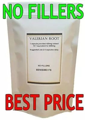 Valerian Root Extract 4200mg Veg Capsules-NO FILLERS - Sleep Supplement Tablets • £10.99