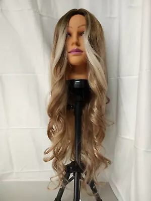 Long 30  Wig With Brown To Blonde Highlights • $21.95