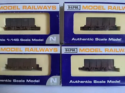 £21.50 • Buy Dapol N Guage. Rake Of Gwr 20t Steel Mineral Wagons. - Weathered.