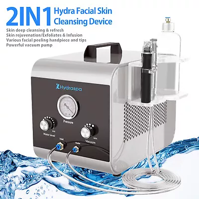 2 In1 Hydra Dermabrasion Deep Cleansing Water Skin Peeling Facial Spa Machine • $515