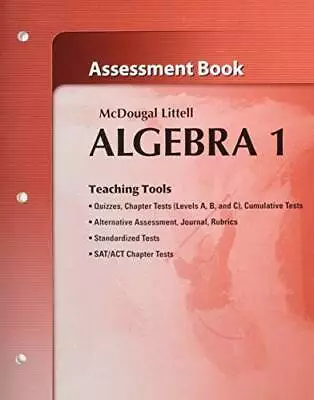 McDougal Littell Algebra 1: Assessment Book (Holt McDougal Larson Alg - GOOD • $123