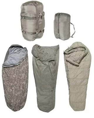 USGI Sleep System Army ACU IMSS 5 Piece Military Sleeping Bag ECW  Used VG • $240