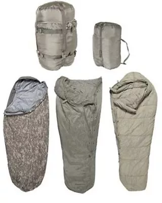 USGI Sleep System Army ACU IMSS 5 Piece Military Sleeping Bag USGI ECW Damage-D1 • $200