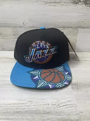 Mitchell & Ness Utah Jazz Black/Blue Adjustable Snapback Hat Cap MM19455 NWT! • $29.99