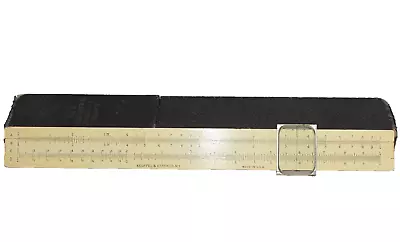 Vintage KEUFFEL & ESSER(K&E) Beginner's Slide Rule Wooden 4058W W/ Case  • $8.99