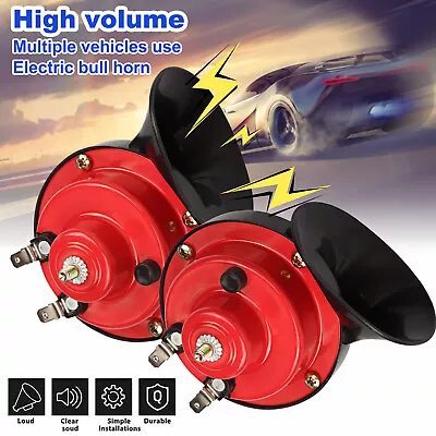 2PCS Electric Snail Horn For Car Truck Bus Boat Motorcycle 300DB 12V Super Loud  • $11.25