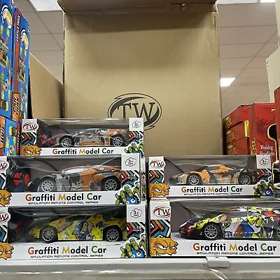 Rechargeable 1:16 RC Graffiti Car Kids Boys Remote Control Toy Car UK • £15.99